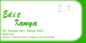edit kanya business card